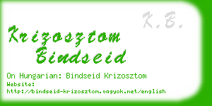 krizosztom bindseid business card